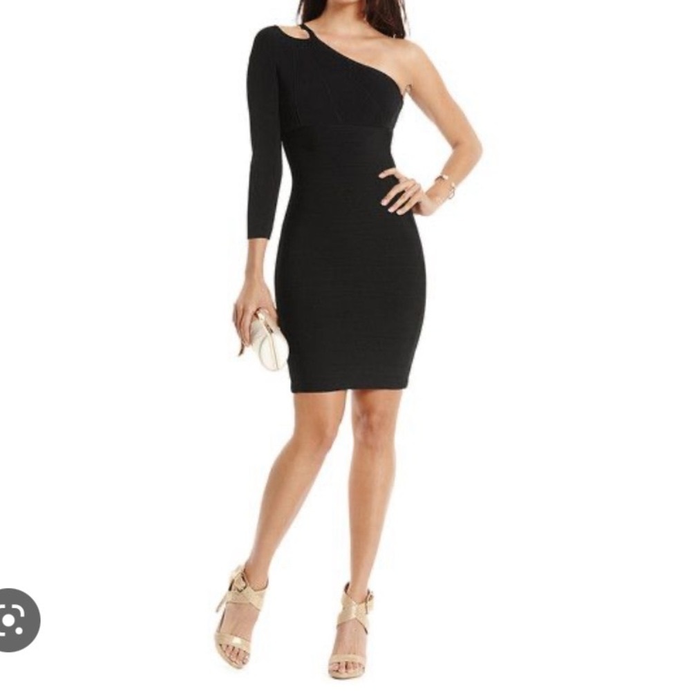 Marciano Ramona off-the-shoulder bandage dress